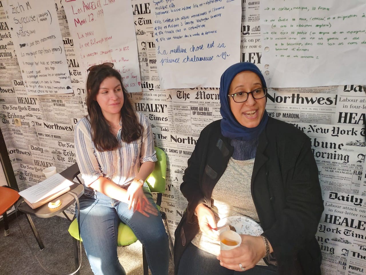 Female Student and host mother in Rabat, Morocco.